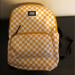 Vans yellow checkered backpack